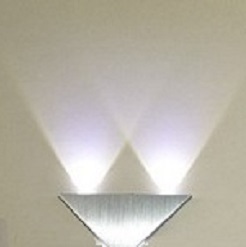 Đèn led trang trí gắn tường tam giác 2 mắt led