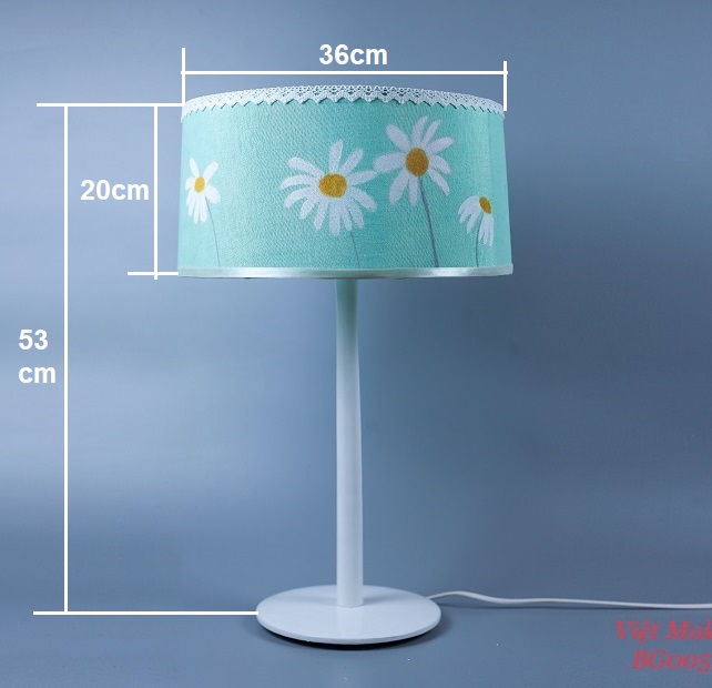 Hình ảnh Đèn bàn gỗ hoa cúc Daisy, đèn trang trí nội thất, đèn để bàn phòng ngủ