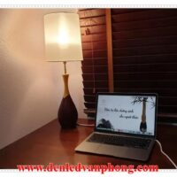 Đèn Để Bàn Trang Trí Cao Cấp Vietmake BGO013, Đèn Gốm Xanh Cá Nâu denledvanphong.com 6 Đèn Để Bàn Trang Trí Cao Cấp Vietmake BGO013, Đèn Gốm Xanh Cá Nâu 6
